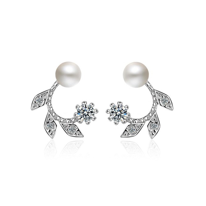 Leaves pearl earrings XZE407