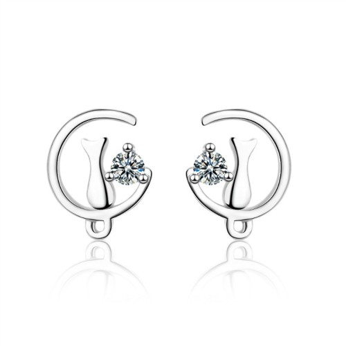 Moon cat earrings 778