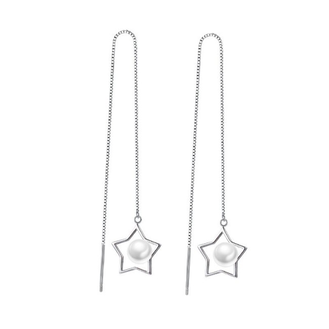 long star pearl earring wh 122