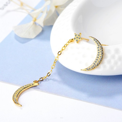 moon and star earring XZE617a