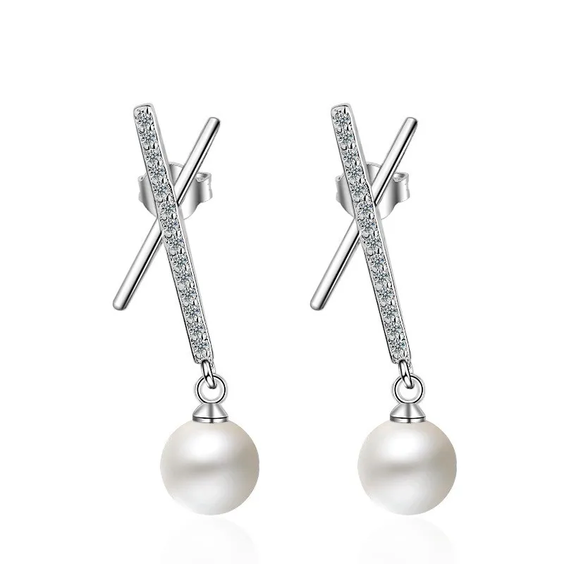 X long pearl earring 447