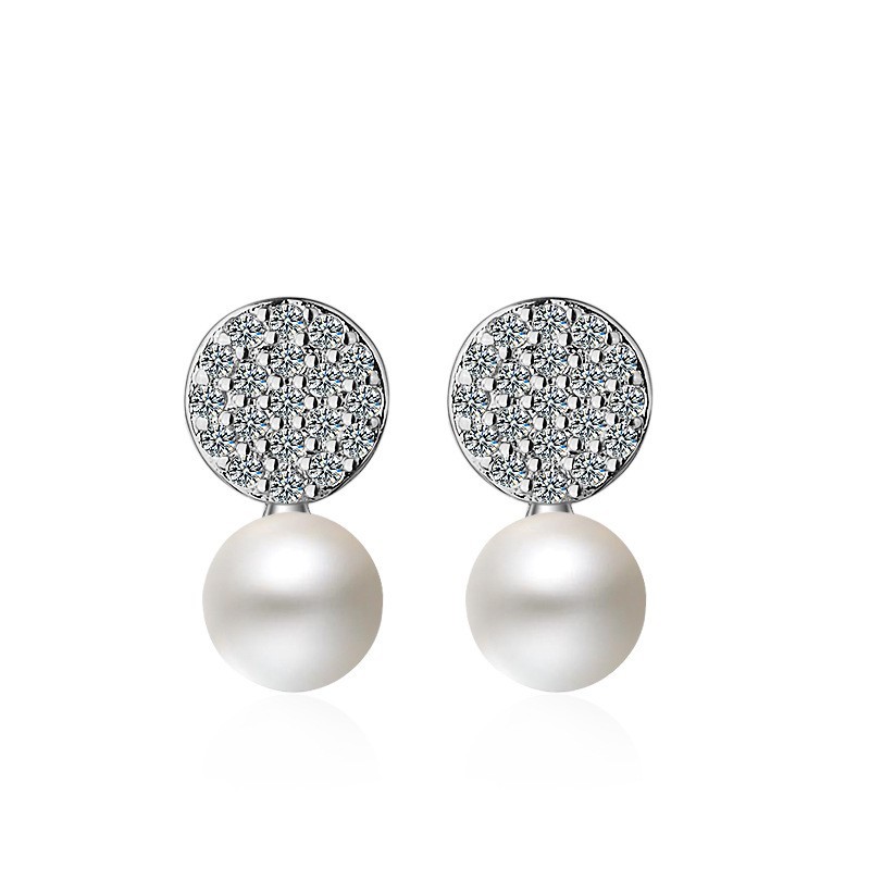 round pearl earring XZE406