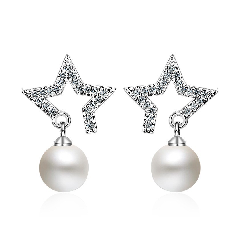 star pearl earring 428
