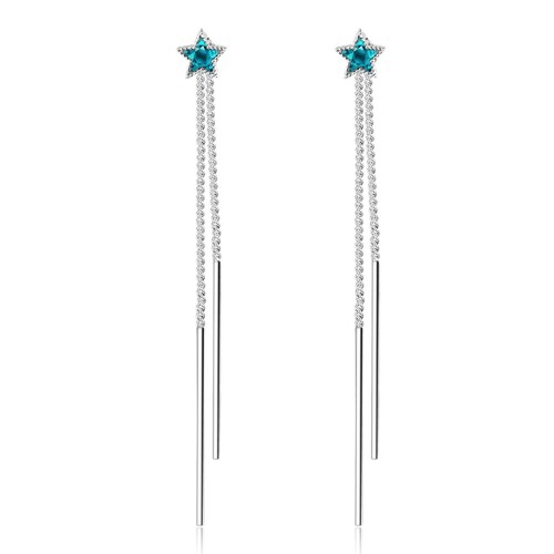 Long star earrings 574