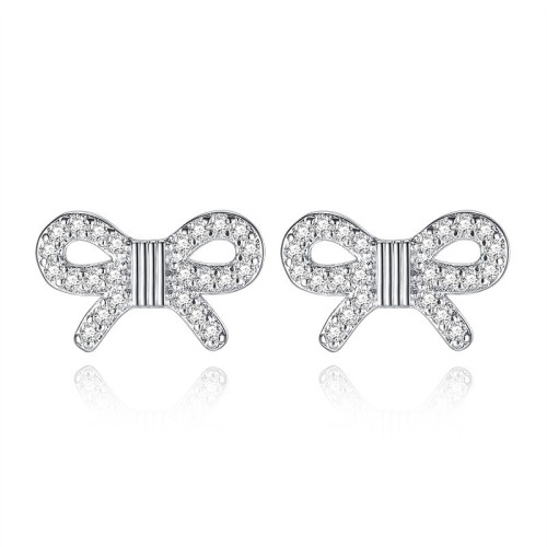 bowknot earring wh 142