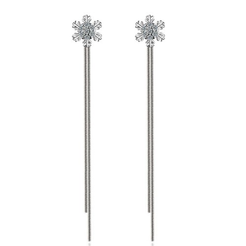 snowflake long earring 451