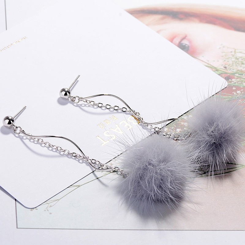 Plush earrings XZE009f