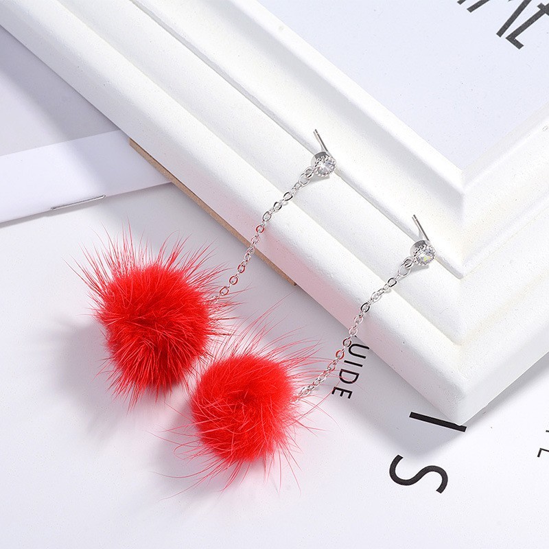 Hair ball earrings XZE003z