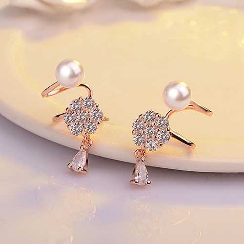 pearl snowflake earrings XZE395a