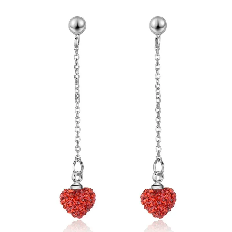 long heart earring XZE605