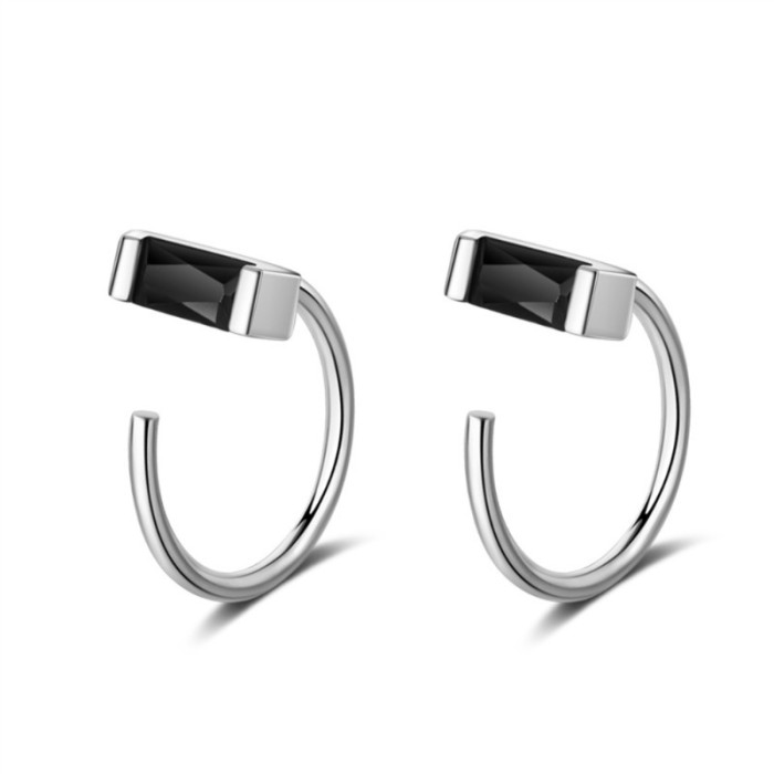 Square diamond earrings XZE369-1