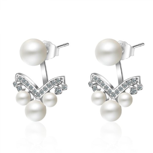 Pearl back earrings 789