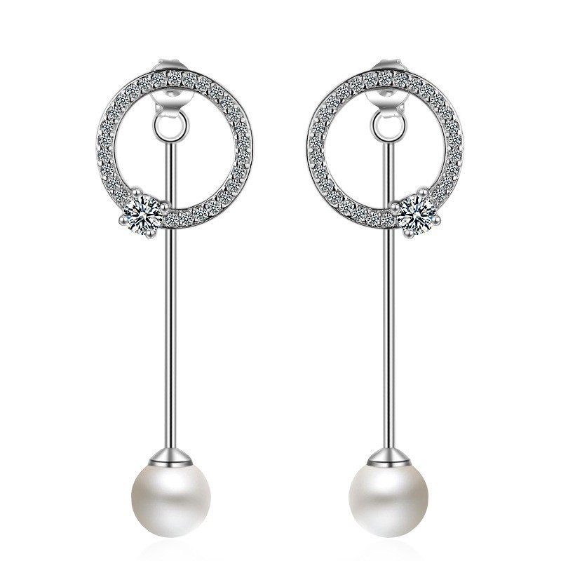 round pearl earring 418