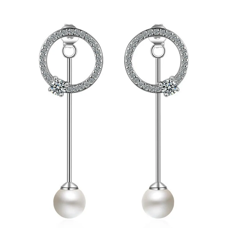 round pearl earring 418