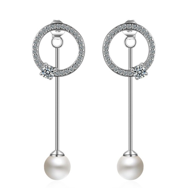 round pearl earring 418
