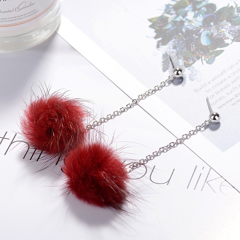 Plush earrings XZEq007l