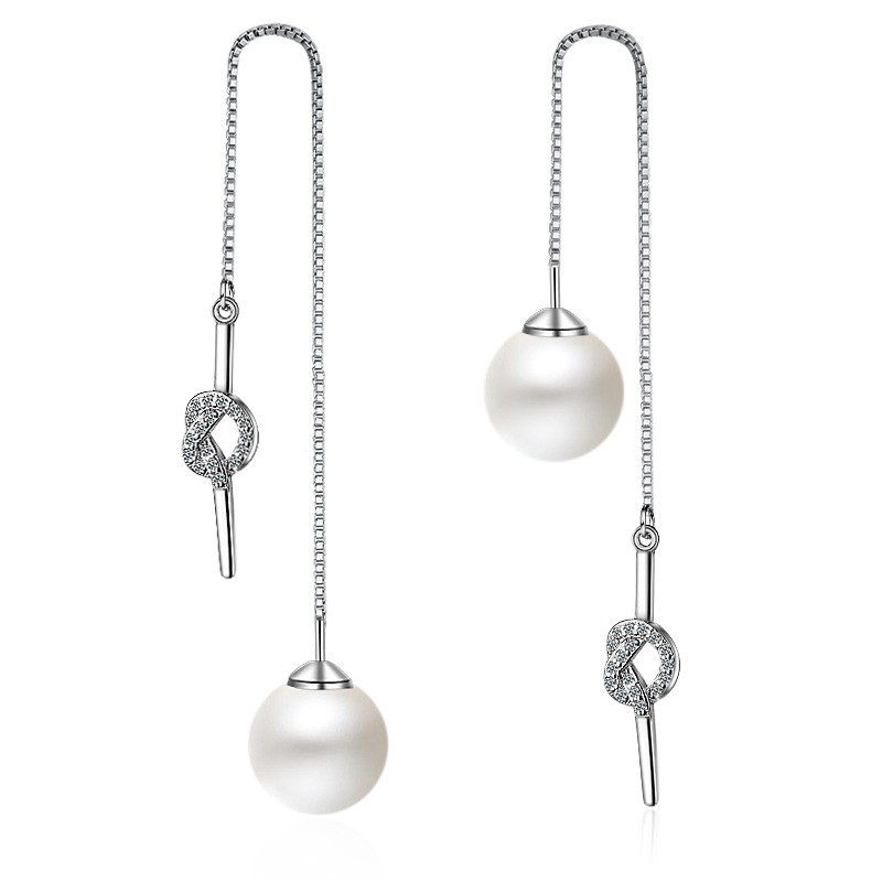 heart pearl long earring 237