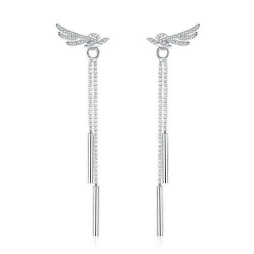 Angel wings long earrings wh 44