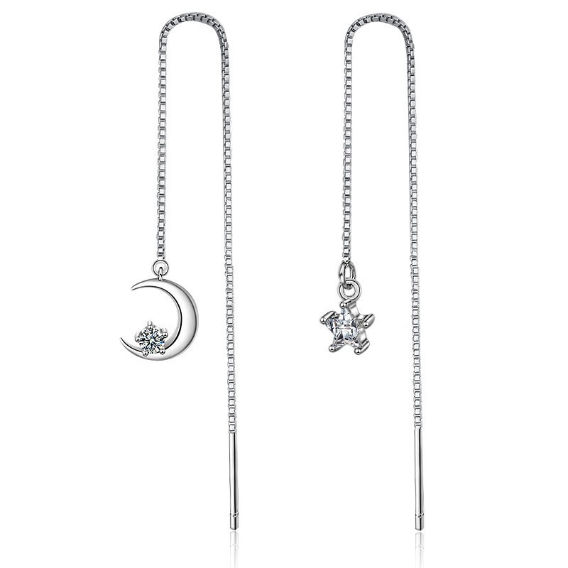 star moon long earring 258
