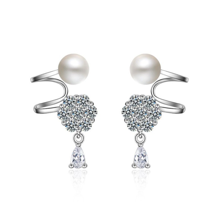 pearl snowflake earrings XZE395