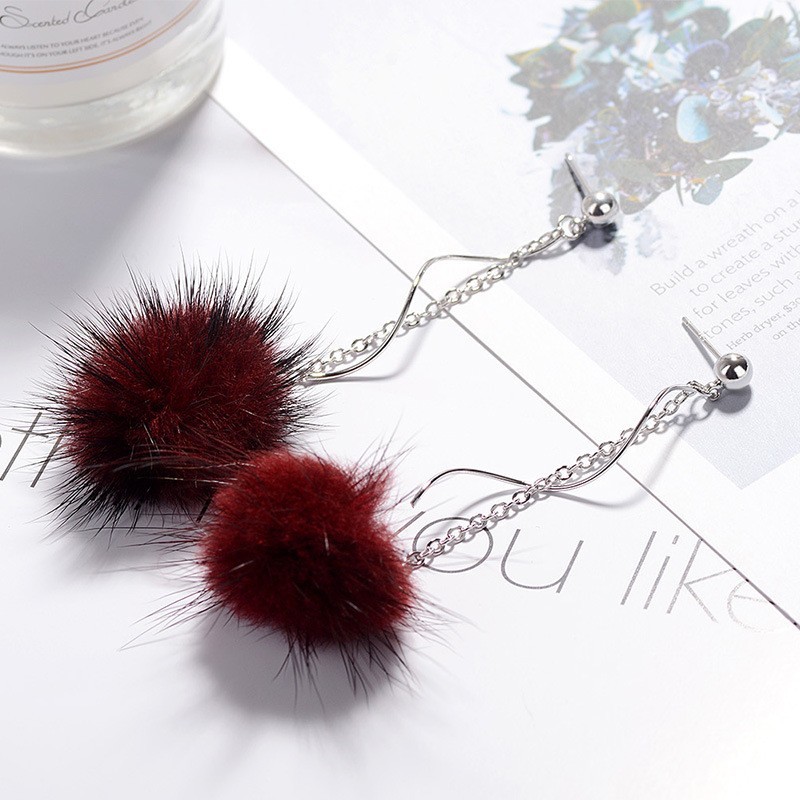 Plush earrings XZE009g