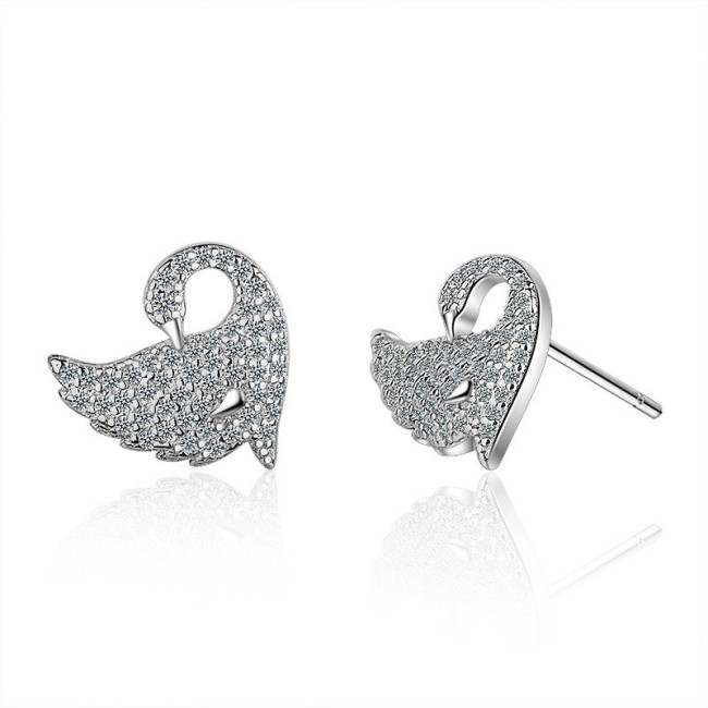 Swans earrings 487