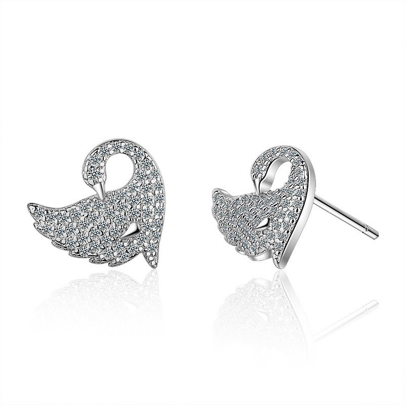 Swans earrings 487