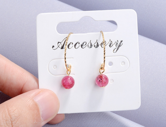 Pink earrings XZE292b