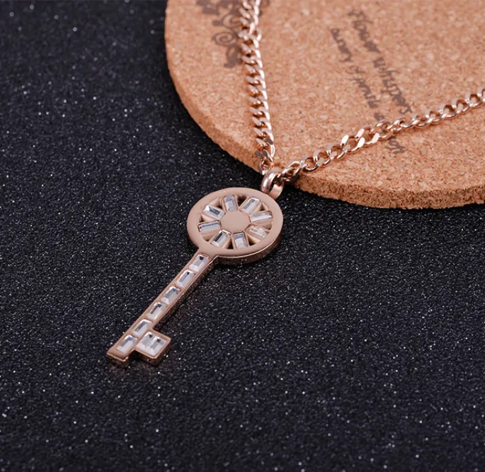 Titanium steel key sweater chain