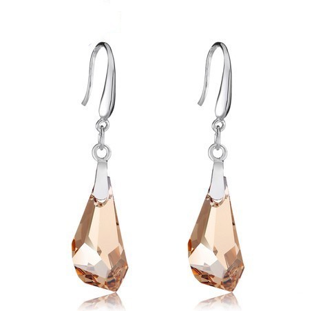 silver crystal earring070118
