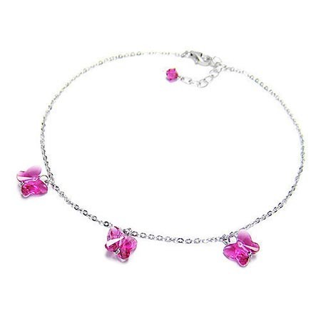silver crystal Anklets09192