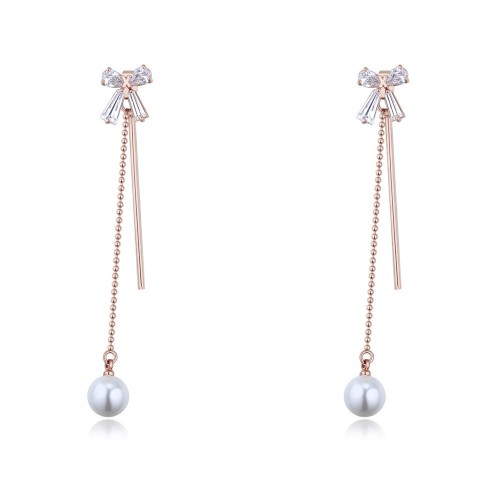 Bow pearl earrings 26190
