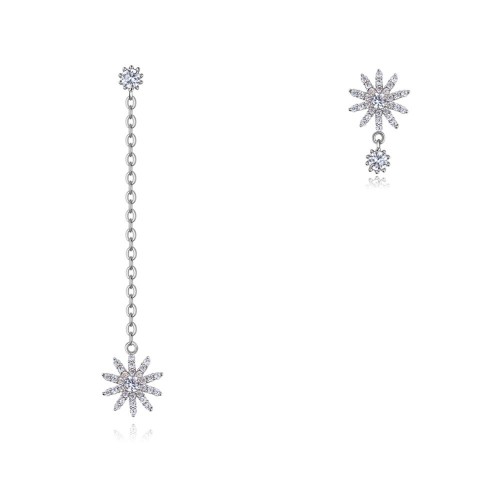 silver needles snowflake earring 26179