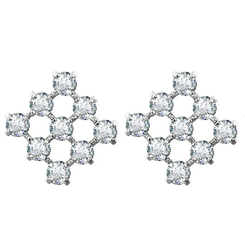 Hollow square earrings