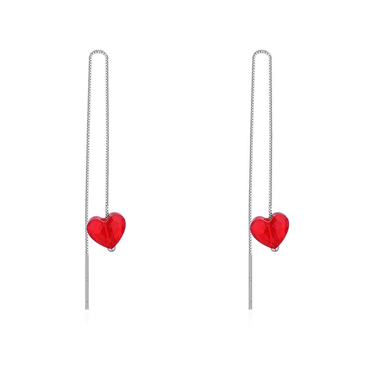 heart silver earring 30504