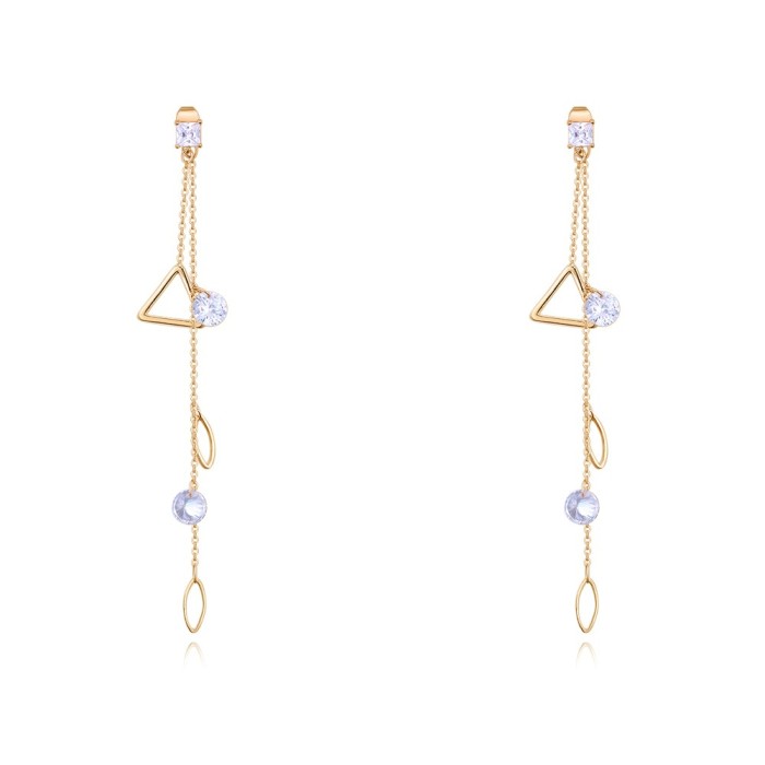 Triangle long earrings 26610