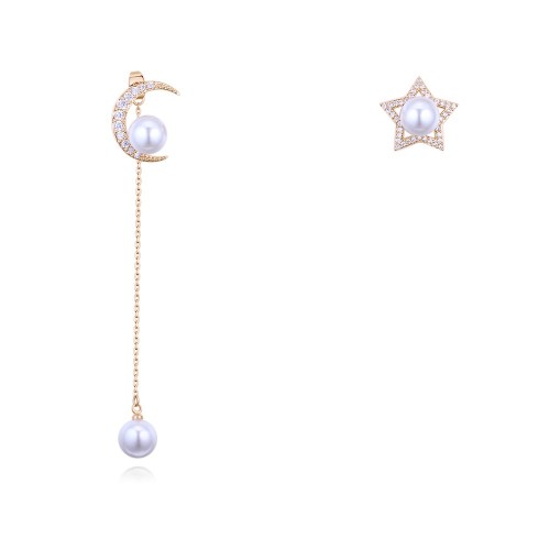star moon pearl earring 26678