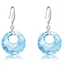 silver crystal earring062709