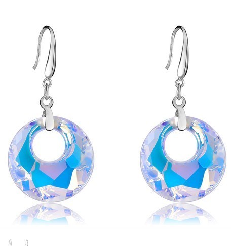 silver crystal earring062711
