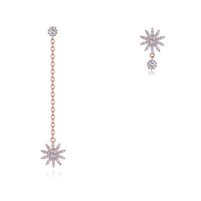 silver needles snowflake earring 26181