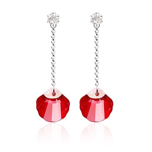 silver Austrias crystal earring062201