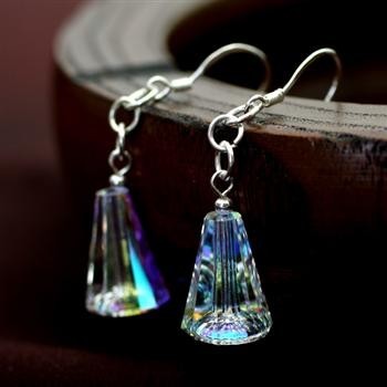 silver 5540 crystal earring031807