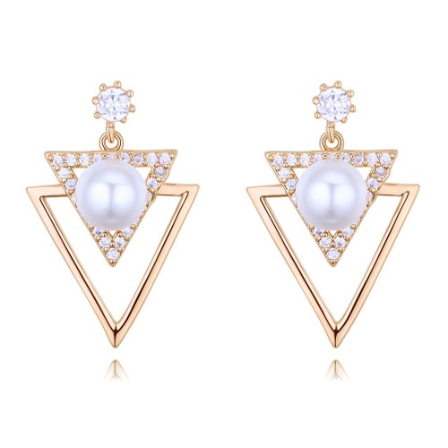 Triangle pearl earrings 26675