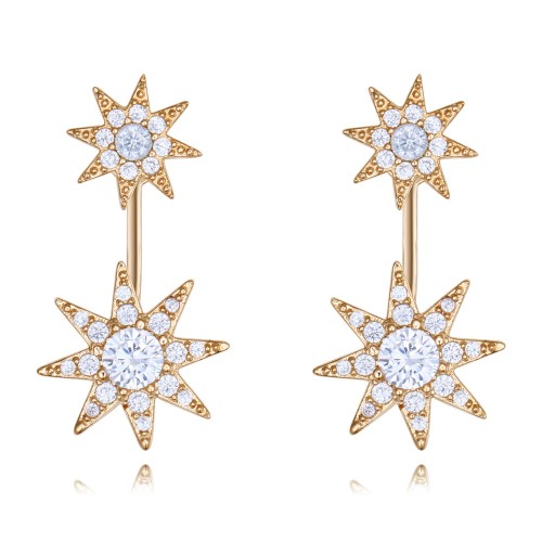 silver leedles star earring 26368
