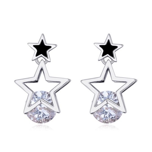 Silver needles star earring 25901
