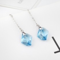 Diamond long earrings 14mm