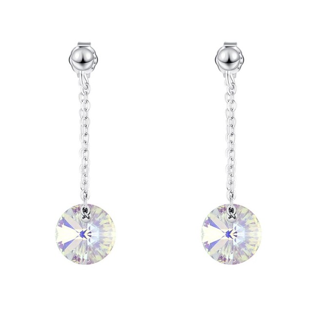 round silver earring 30574
