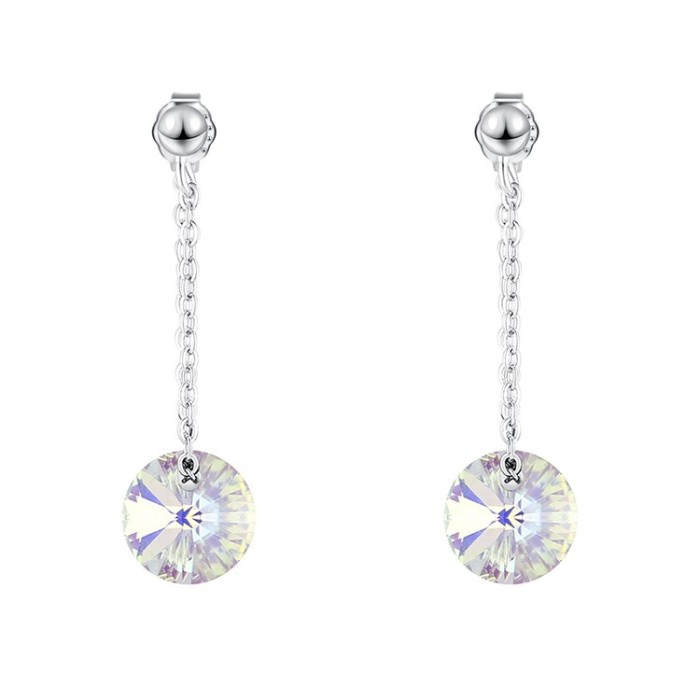 round silver earring 30574