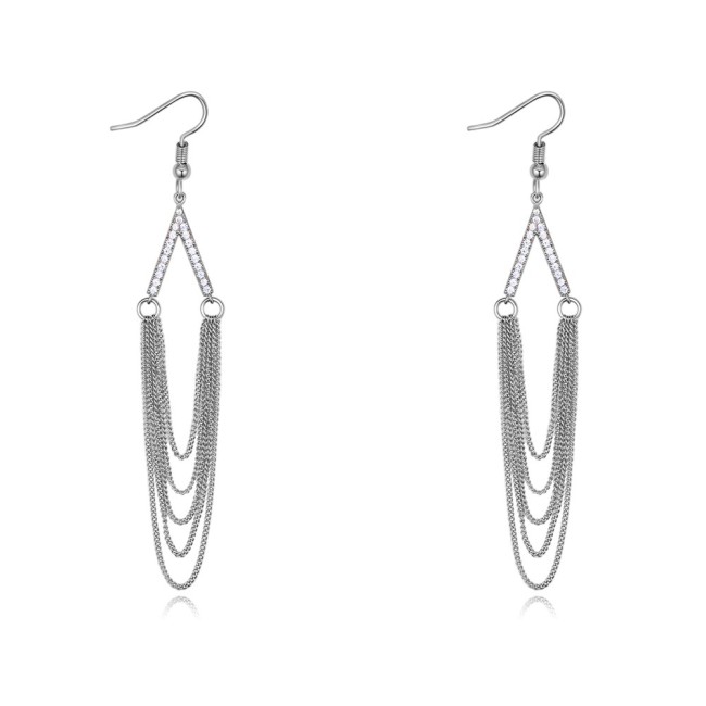 Triangular tassel earrings 26401