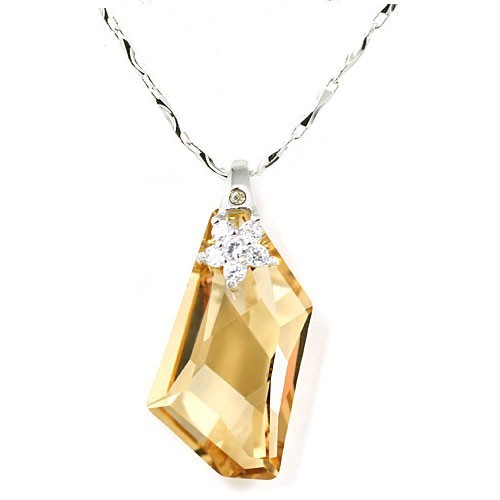 silver Austrias crystal pendant062201